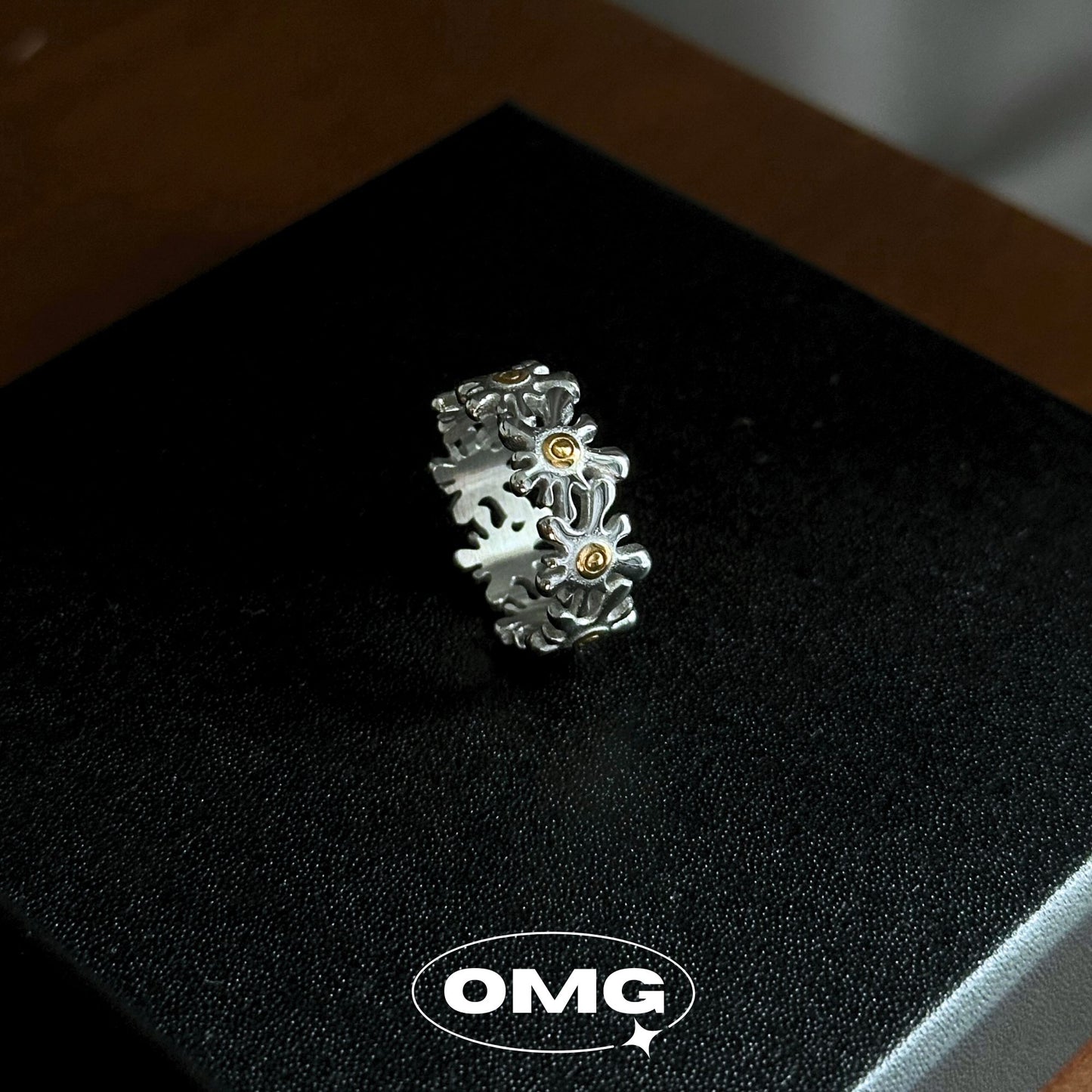 OMG - Y2K時尚雛菊男士戒指