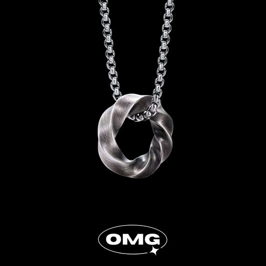OMG - 復古版莫比烏斯環男士吊墜頸鏈