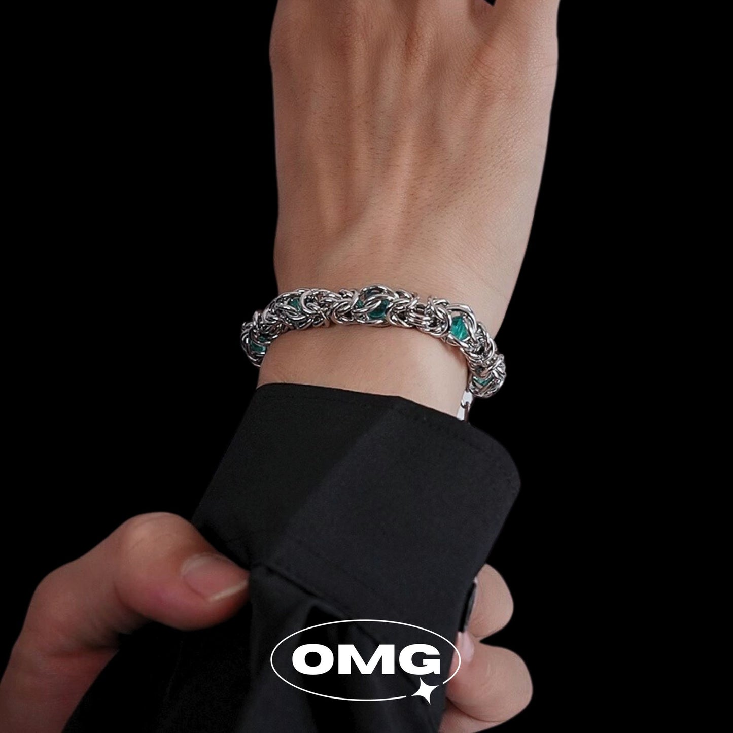 OMG - Stylish Blue Sapphire Men's Bracelet