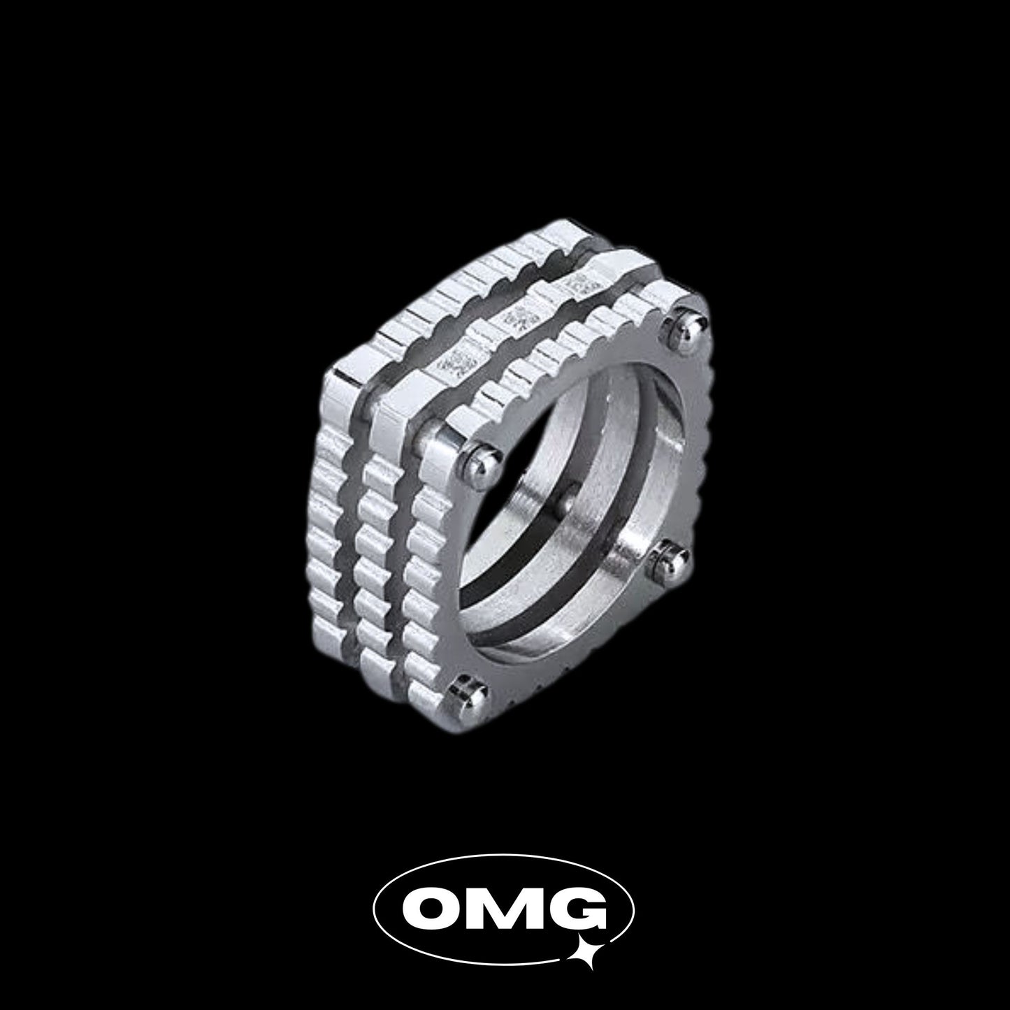 OMG - 機械齒輪男士戒指