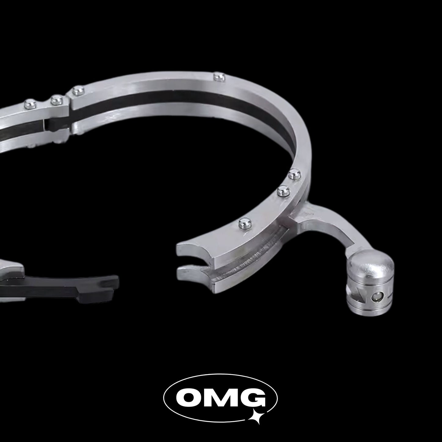 OMG - 極致黑卡扣式男士手鐲 (最後一隻)