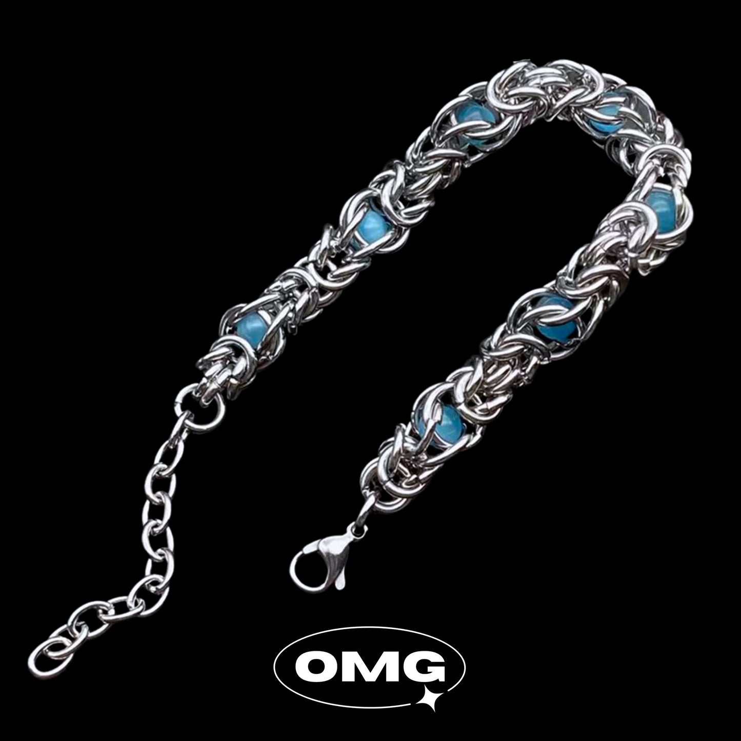 OMG - Stylish Blue Sapphire Men's Bracelet
