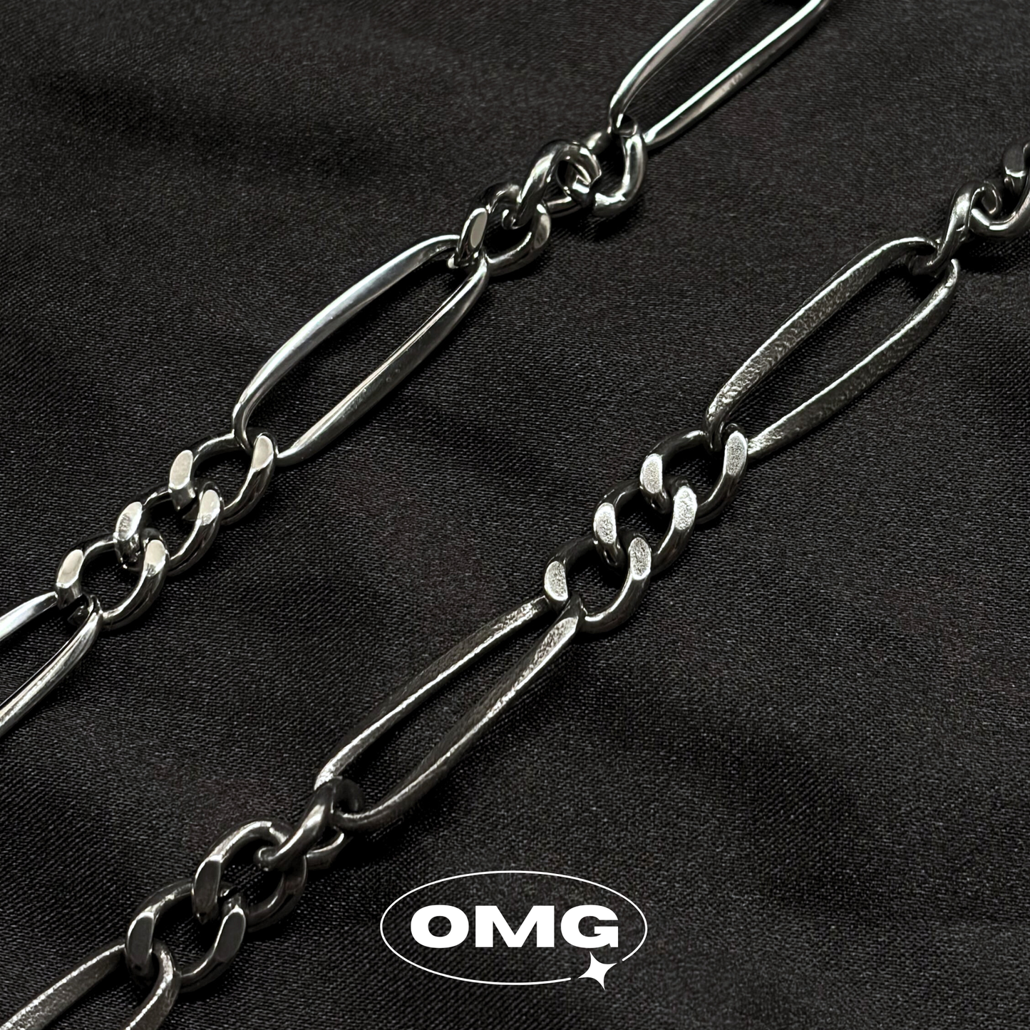 OMG - 復古鎖鏈雙層男士手鏈 (兩條裝)