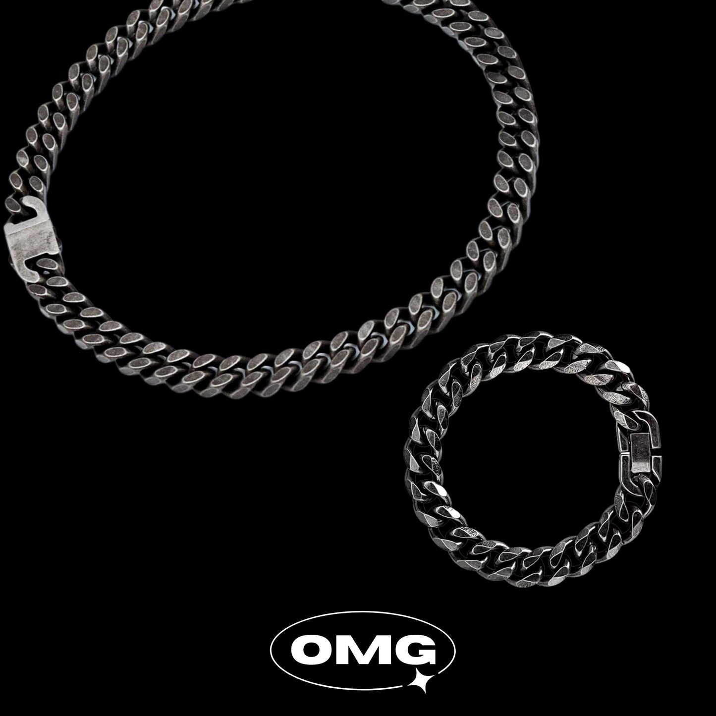 OMG - Vintage Black Cuban Men's Accessory Set