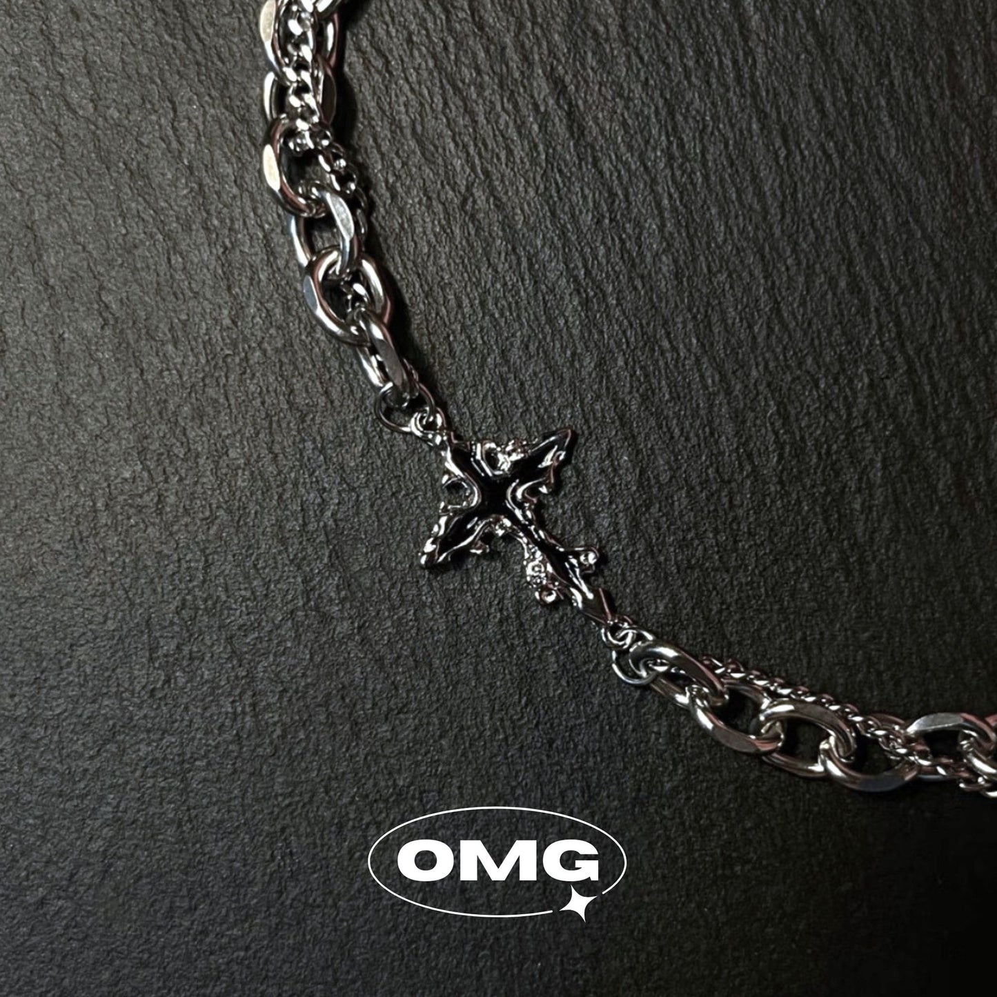 OMG - Dark Cross Star Double-Layer Men's Bracelet