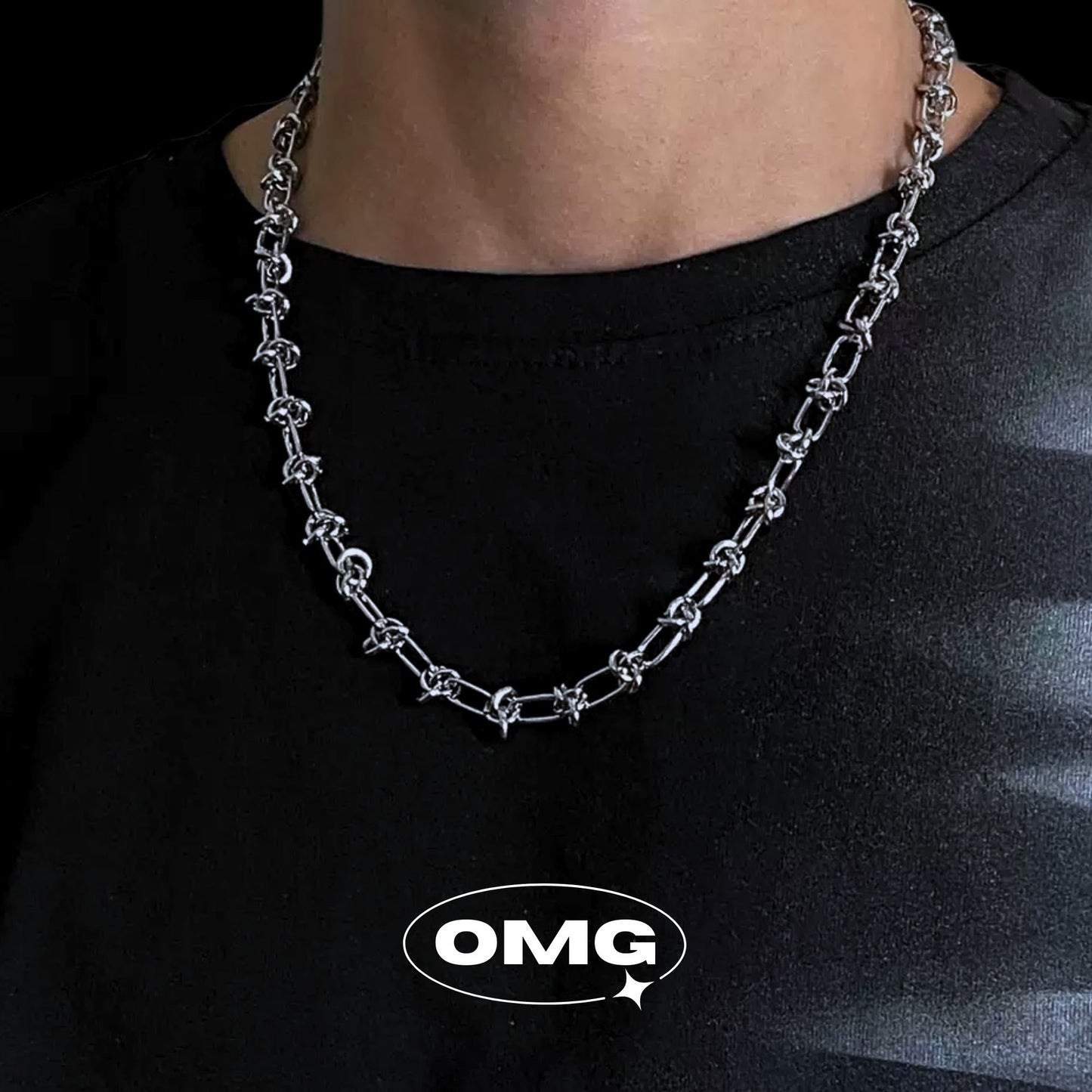 OMG - 時尚荊棘男士頸鏈/項鍊