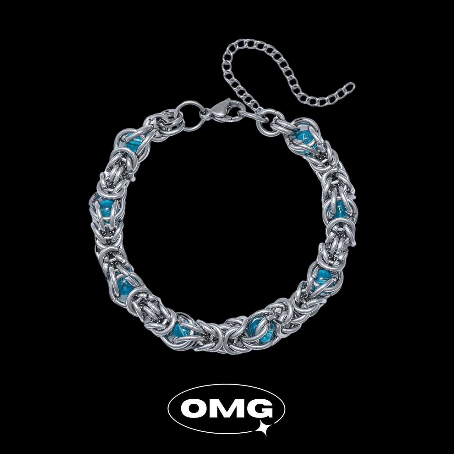 OMG - Stylish Blue Sapphire Men's Bracelet