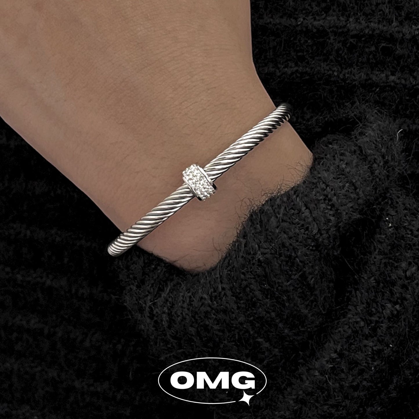 OMG - Twisted Rope Diamond Men's Bracelet