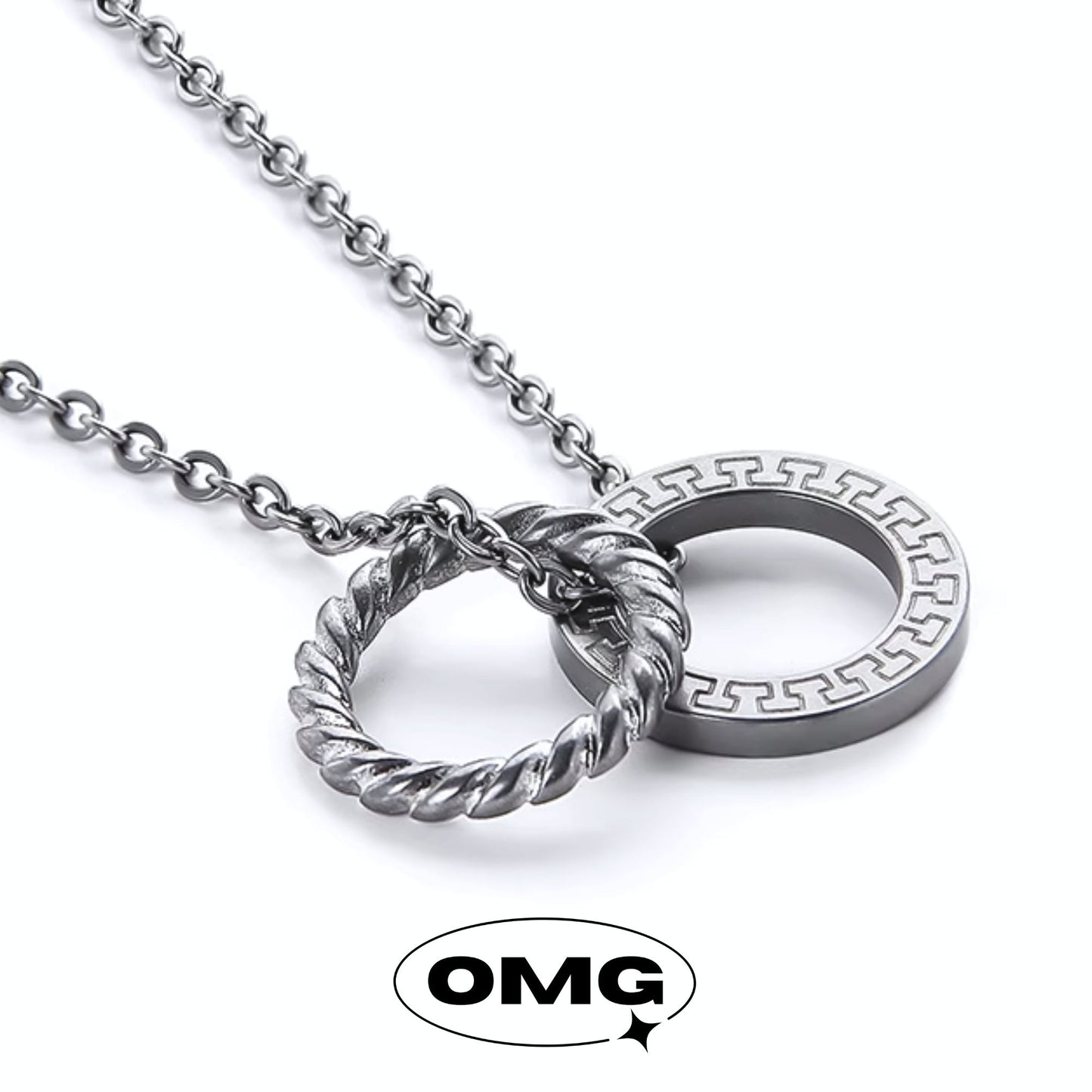 OMG - Dual Circle Men's Necklace
