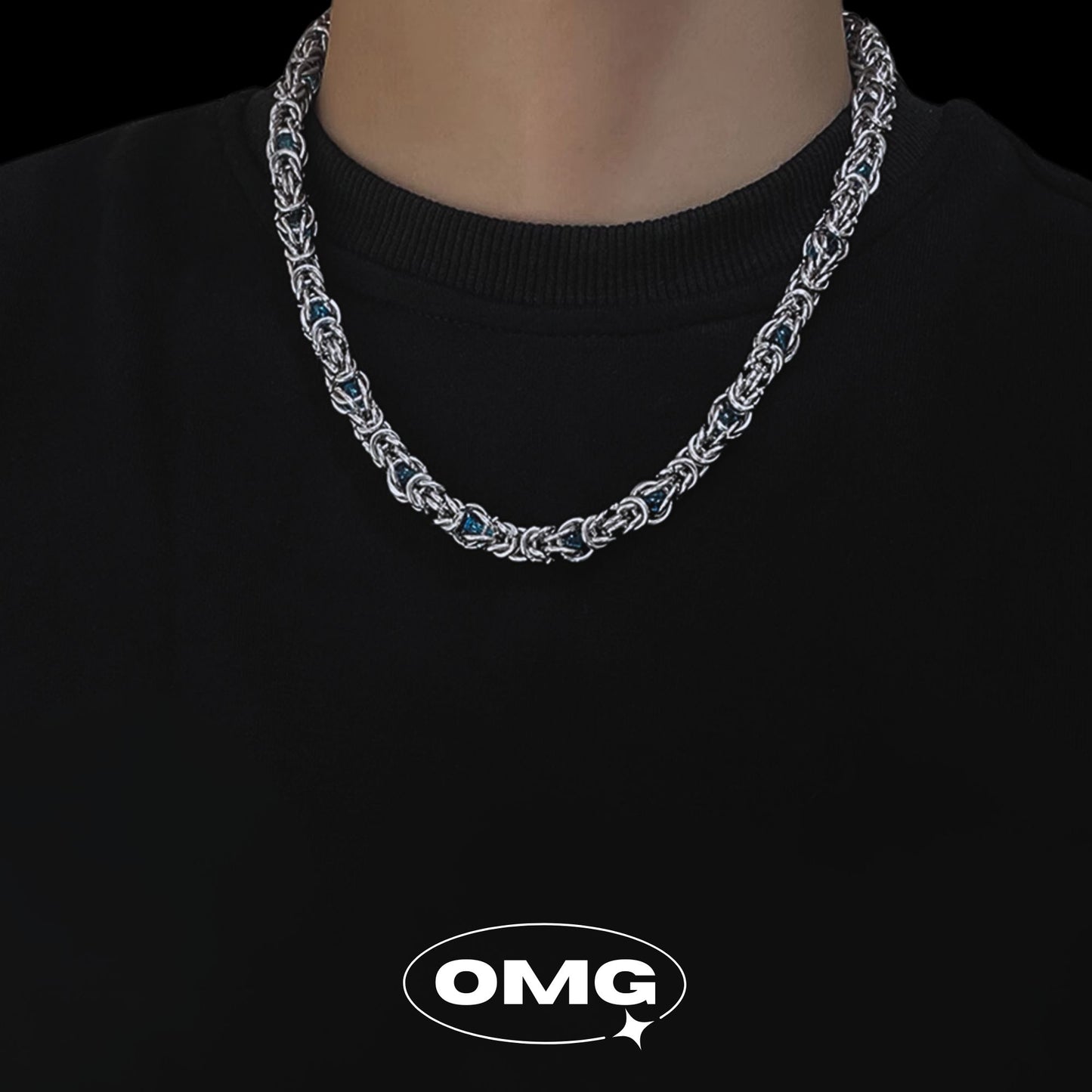OMG - Y2K藍寶石男士頸鏈