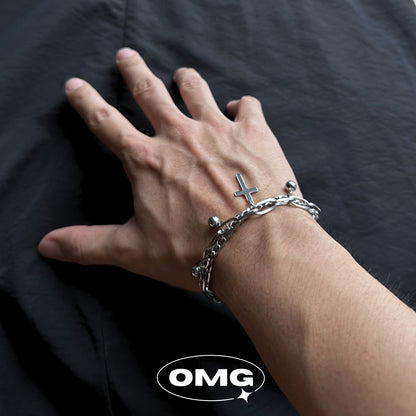 OMG - Multi-layer Dark Cross Men's Bracelet