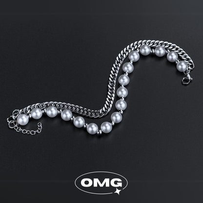 OMG - Dual-Layered Pearl Men's Bracelet