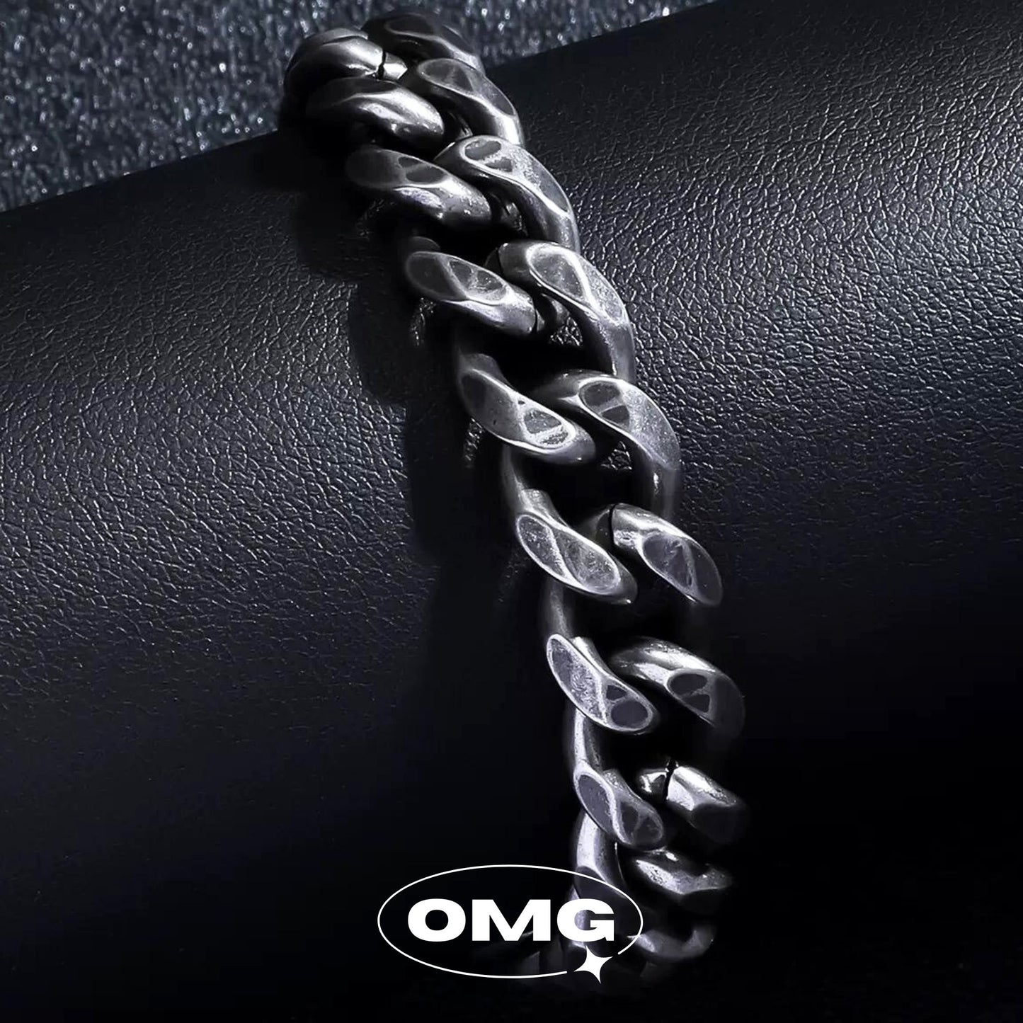 OMG - 復古黑古巴男士手鏈