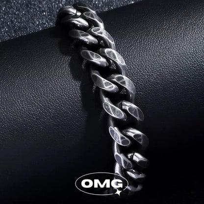 OMG - 復古黑古巴男士手鏈