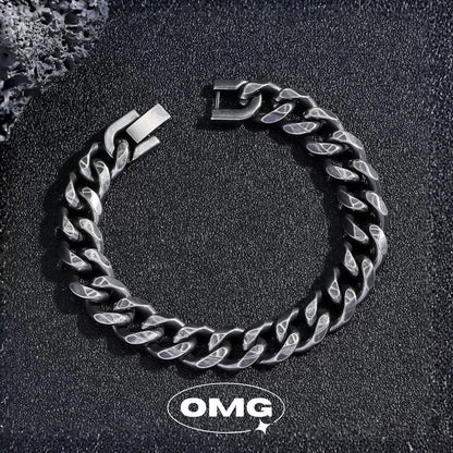 OMG - 復古黑古巴男士手鏈