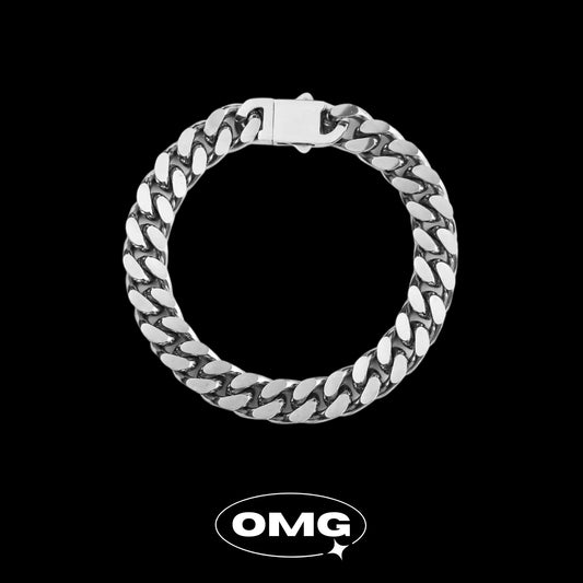 OMG - 精拋 11mm 男士古巴手鏈