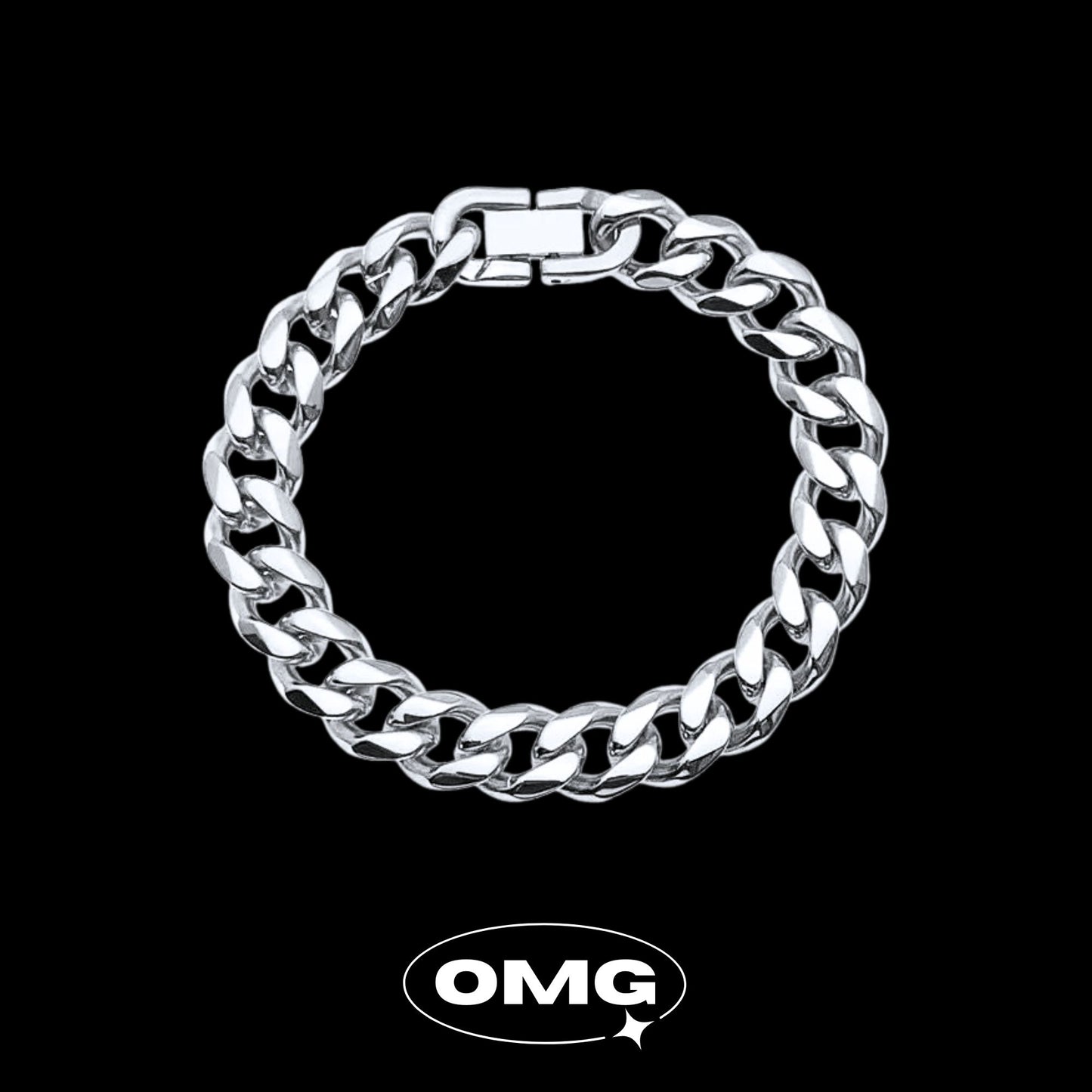 OMG - 亮面古巴男士手鏈