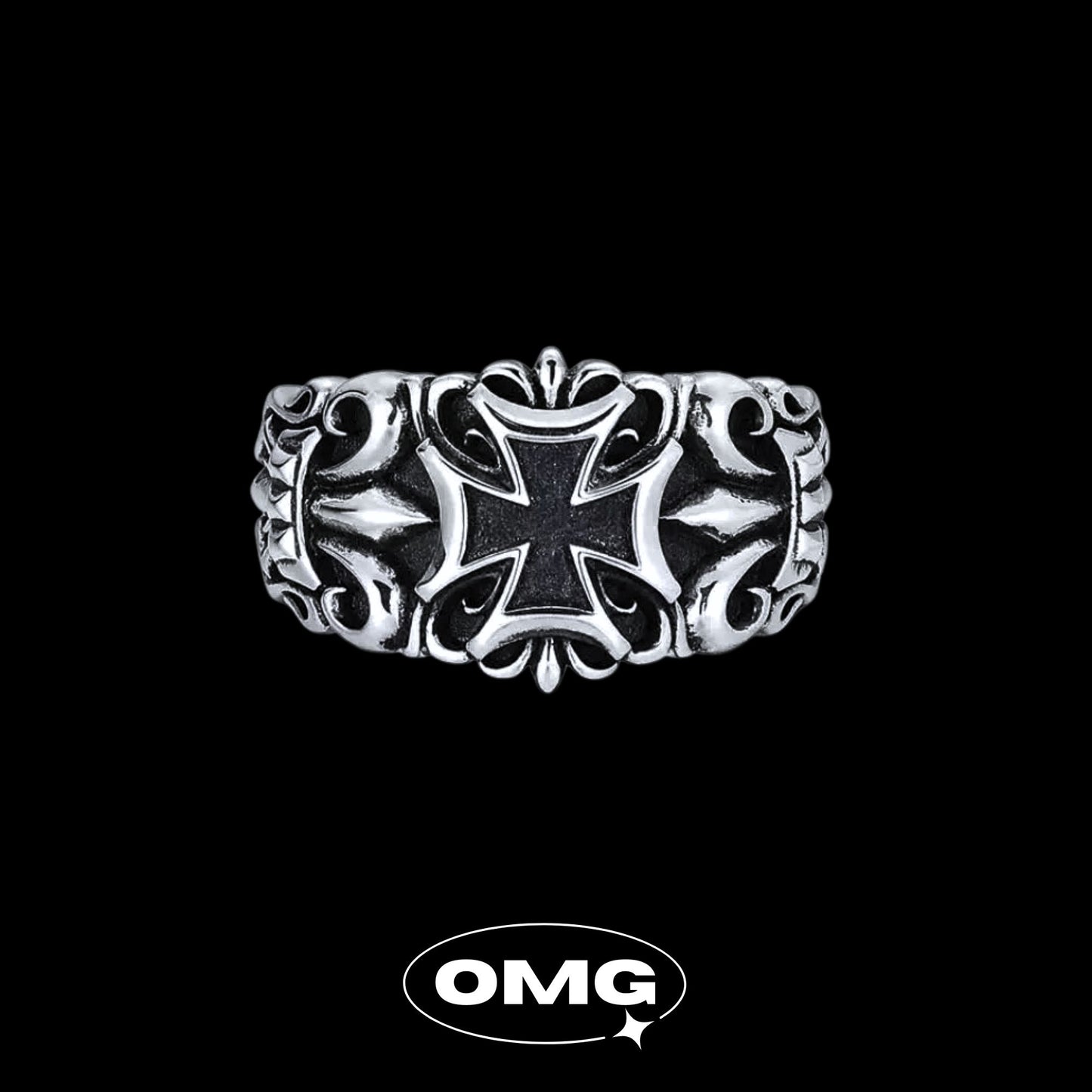 OMG - 哥德十字開口式男士戒指