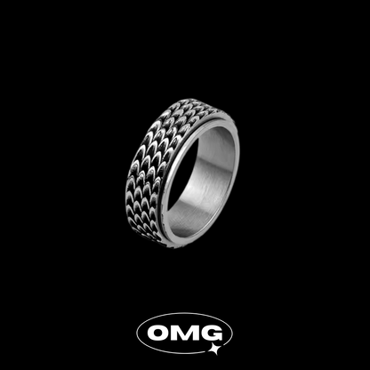 OMG - Rotating Dragon Scale Men's Ring (Year of the Dragon Accessories)