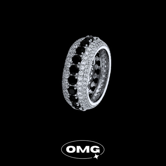 OMG - Black Zirconia Row Men's Ring