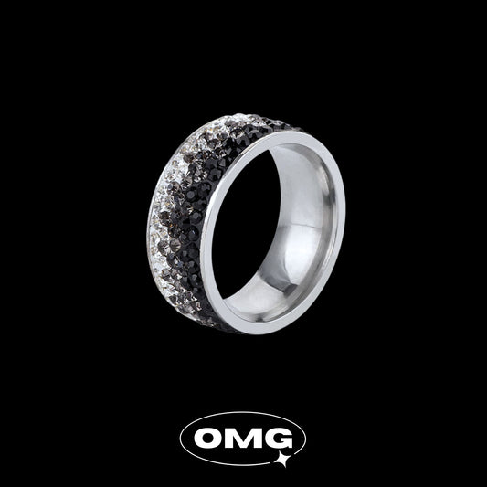 OMG - Black x White Diamond Men's Ring