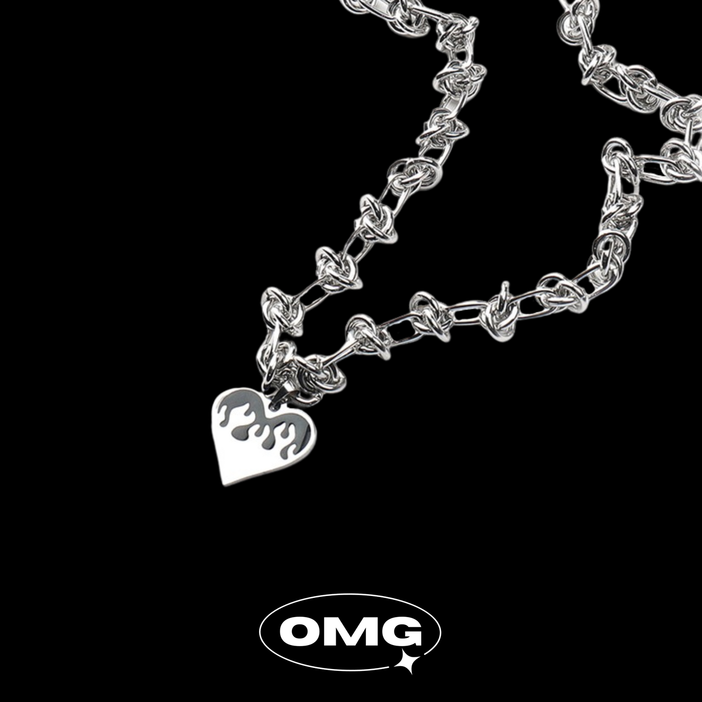 OMG - Flame of Love Men's Necklace