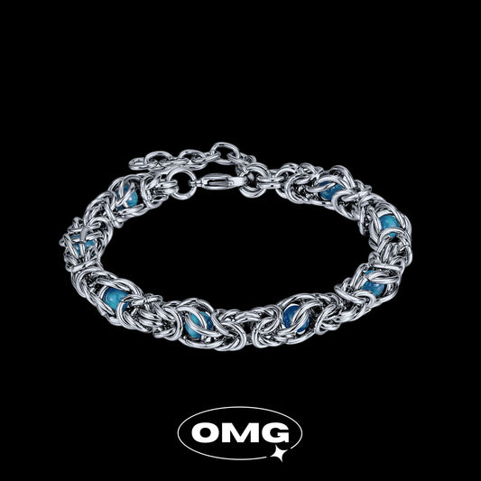 OMG - Stylish Blue Sapphire Men's Bracelet