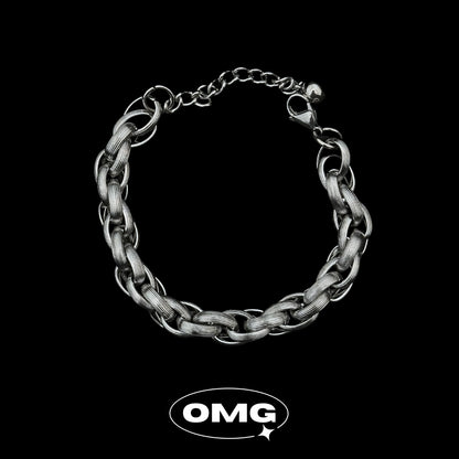 OMG - Metal Brushed Texture Men's Bracelet