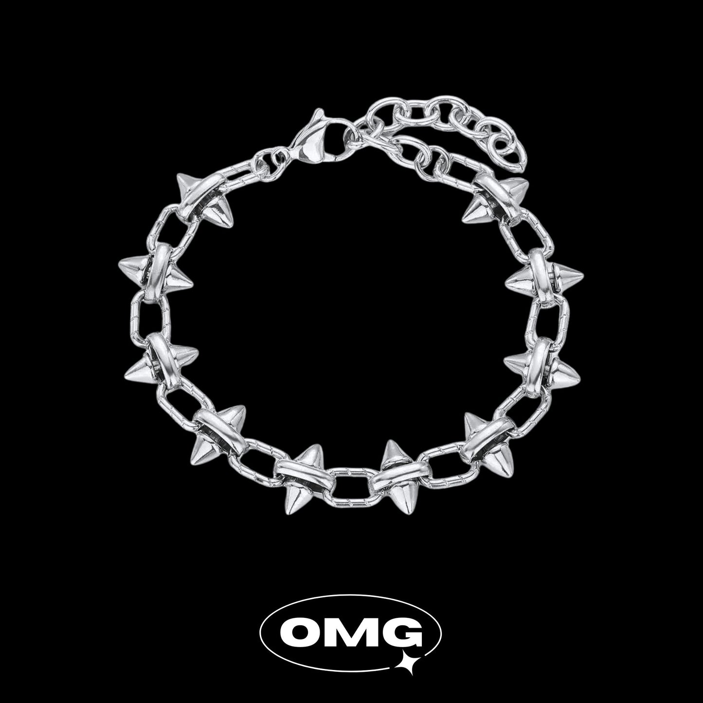 OMG - 朋克風鉚釘男士手鏈