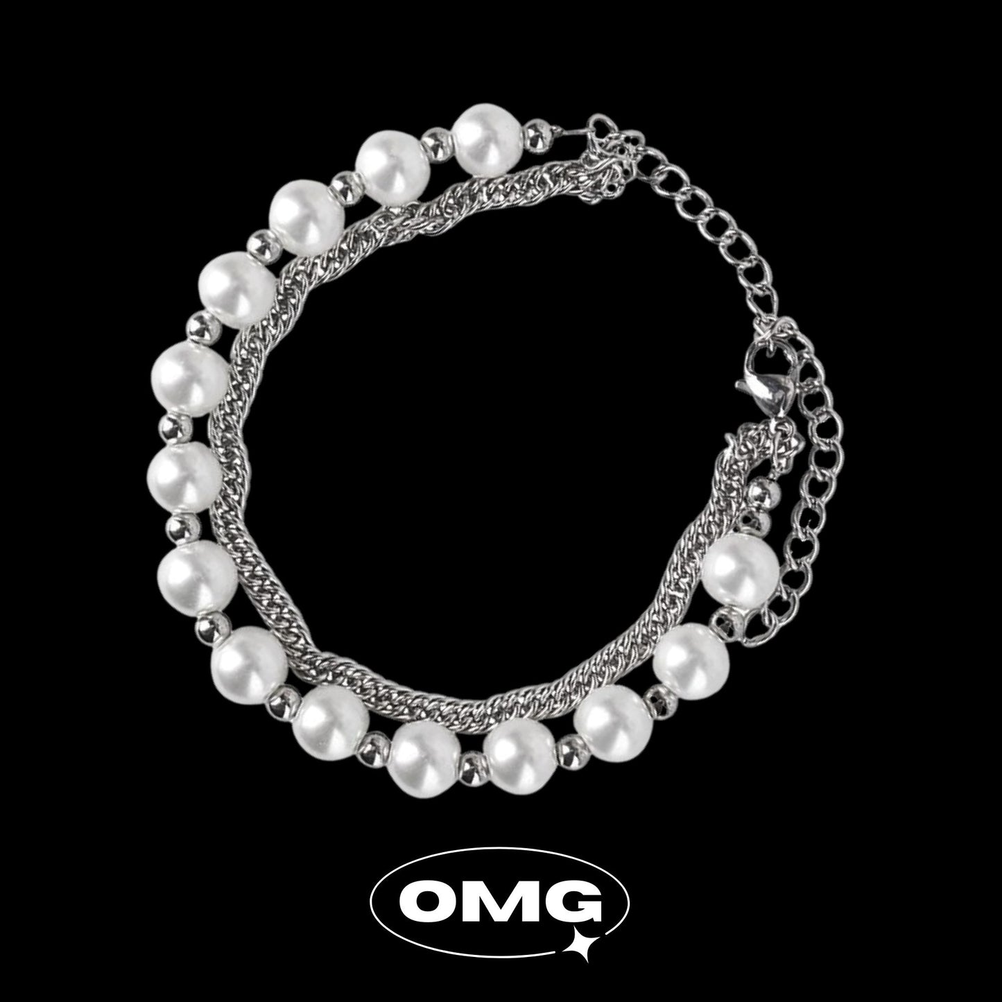 OMG - Dual-Layered Pearl Men's Bracelet