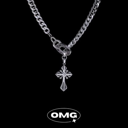 OMG - Cross Row Ring Men's Necklace