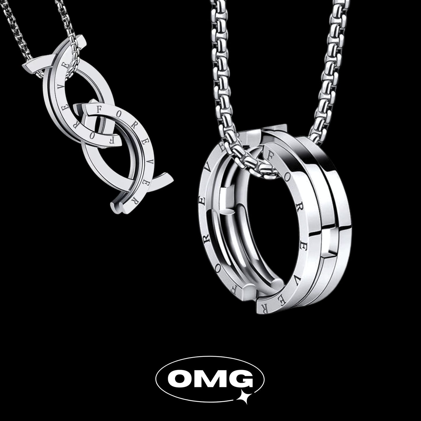 OMG - "一飾三戴"圓環男士頸鏈/ 戒指