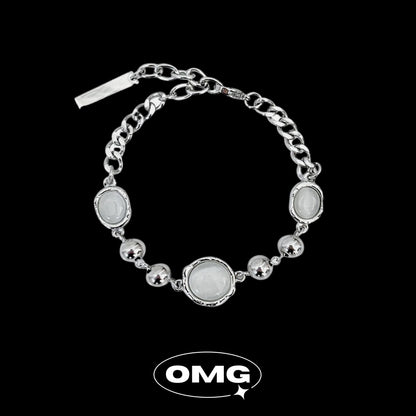 OMG - White Moonstone Men's Bracelet