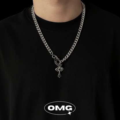 OMG - Cross Row Ring Men's Necklace