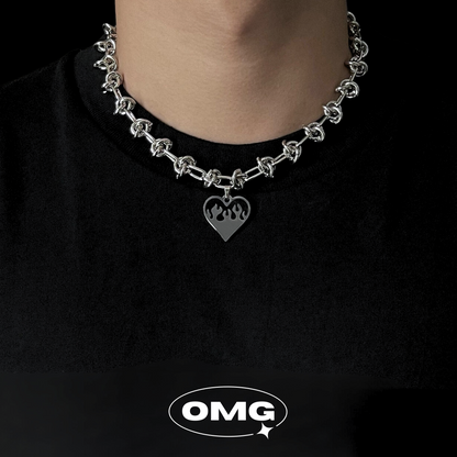 OMG - Flame of Love Men's Necklace