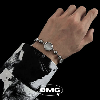 OMG - White Moonstone Men's Bracelet