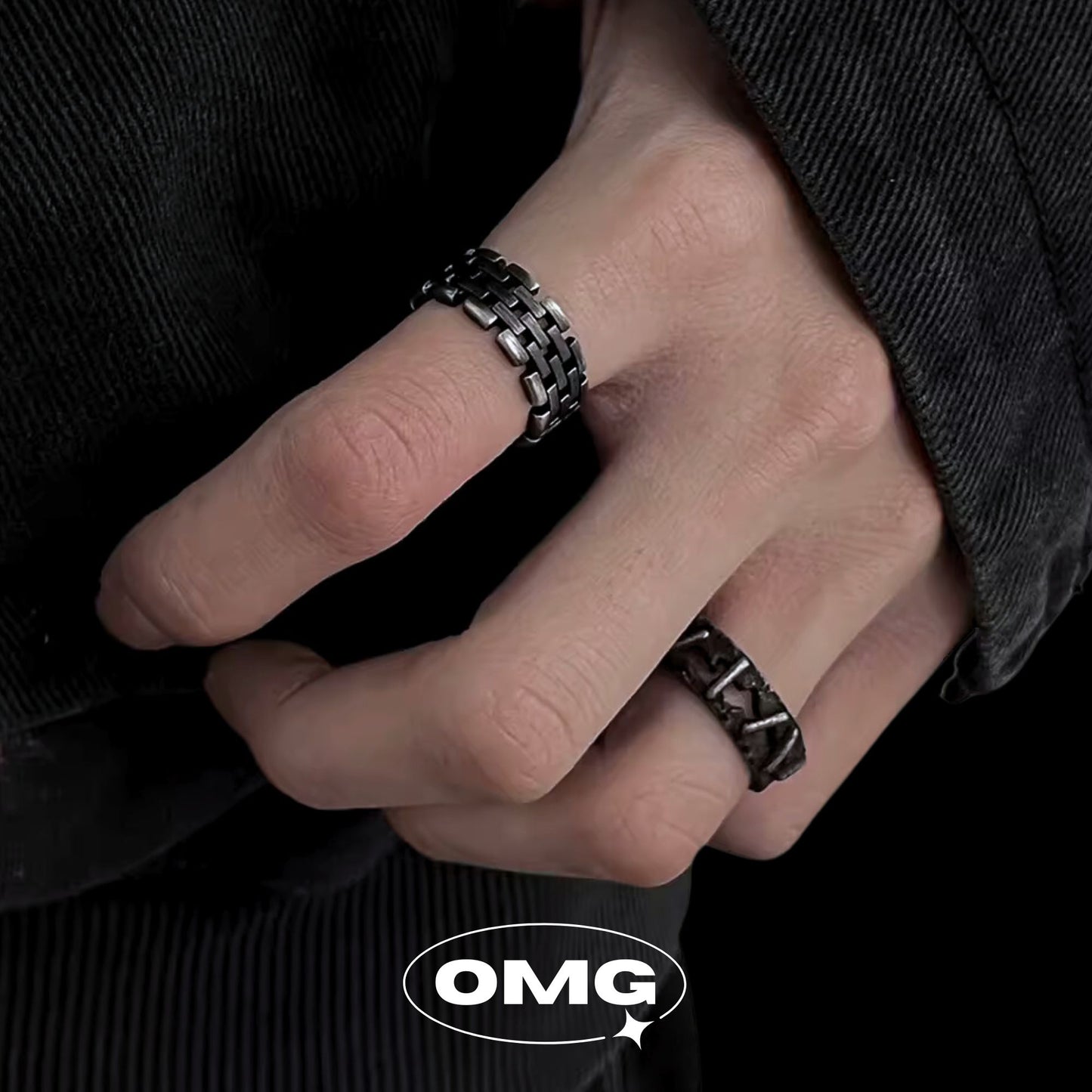 OMG - Black Strap Men's Ring