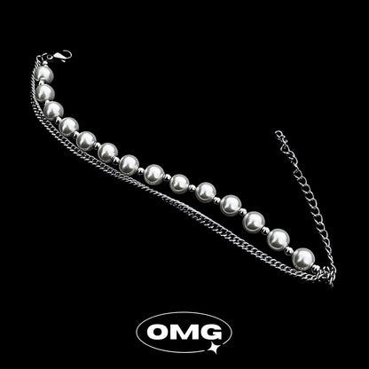 OMG - Dual-Layered Pearl Men's Bracelet