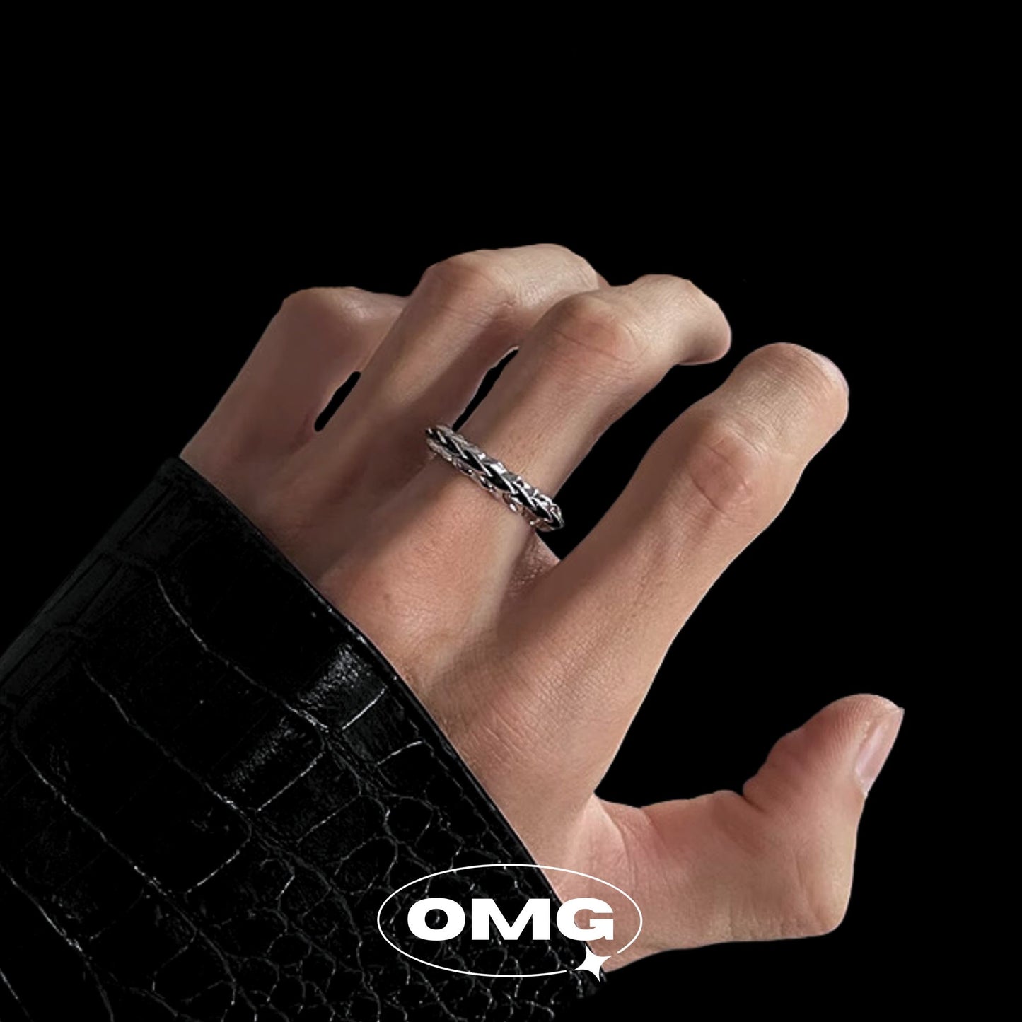 OMG - Dragon Scale Pattern Men's Ring