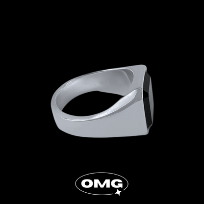 OMG - Square Black Gemstone Men's Ring