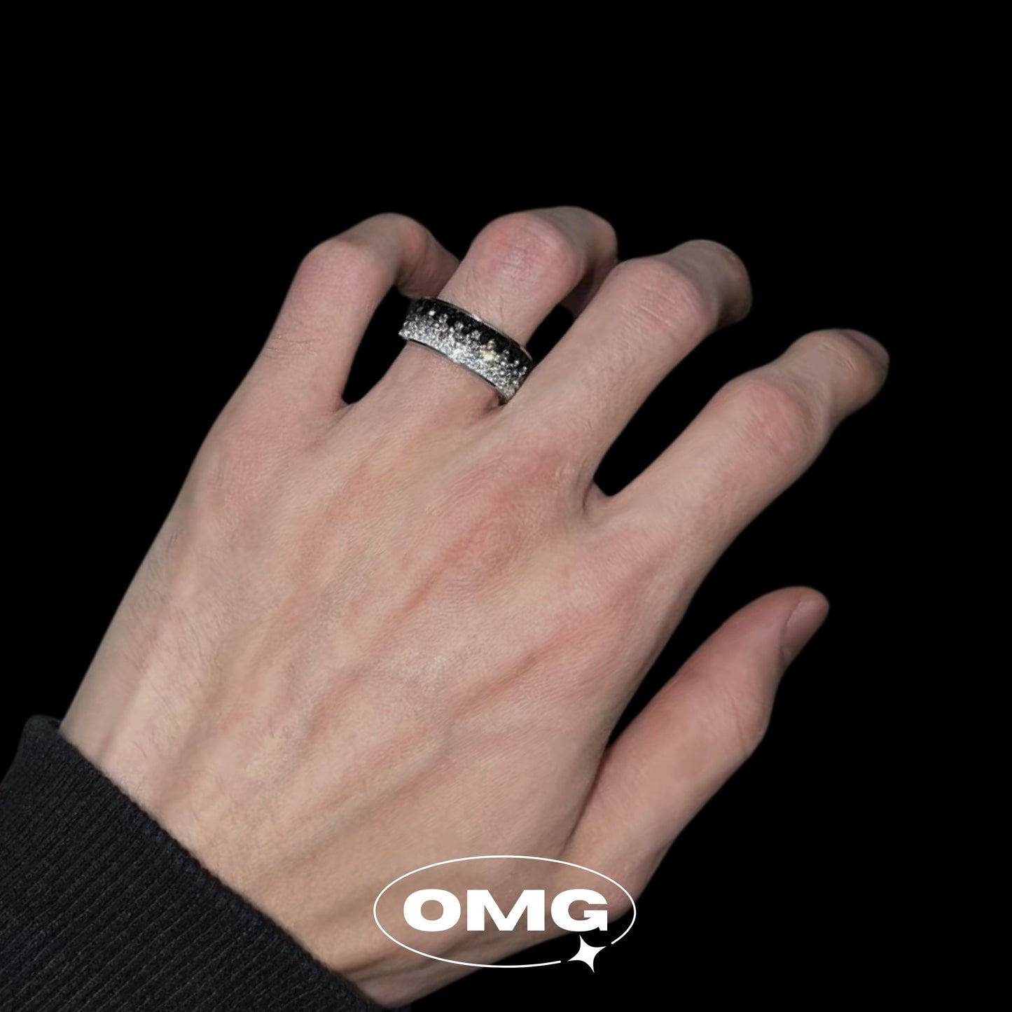 OMG - Black x White Diamond Men's Ring