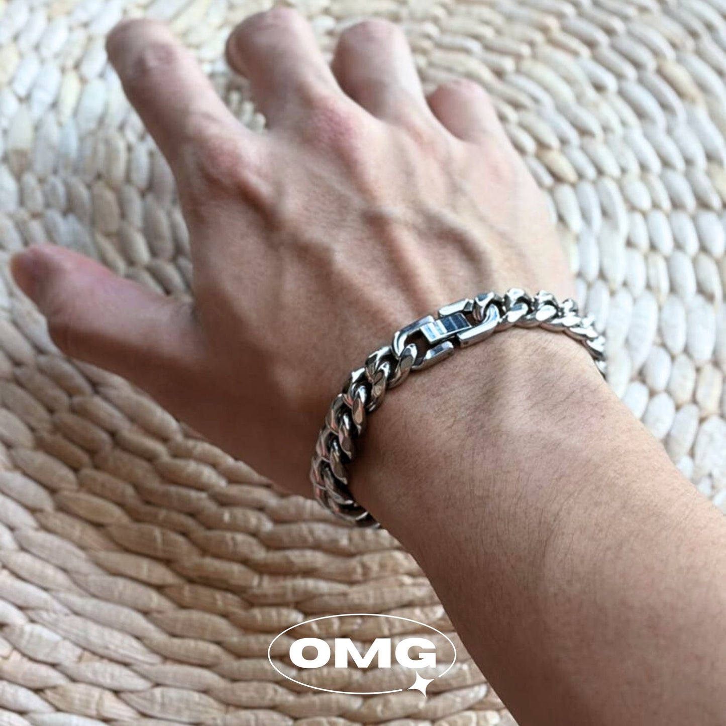 OMG - 亮面古巴男士手鏈