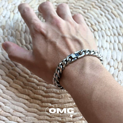 OMG - 亮面古巴男士手鏈