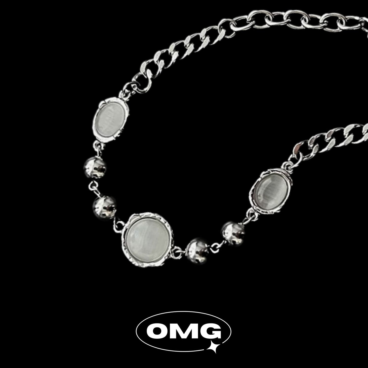 OMG - White Moonstone Men's Bracelet