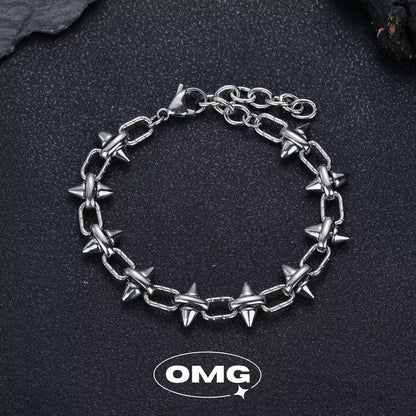 OMG - 朋克風鉚釘男士手鏈