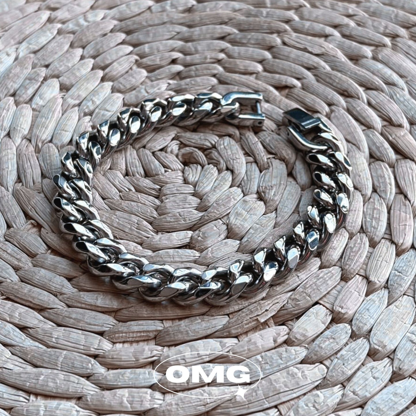 OMG - 亮面古巴男士手鏈