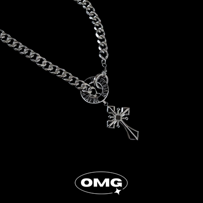 OMG - Cross Row Ring Men's Necklace