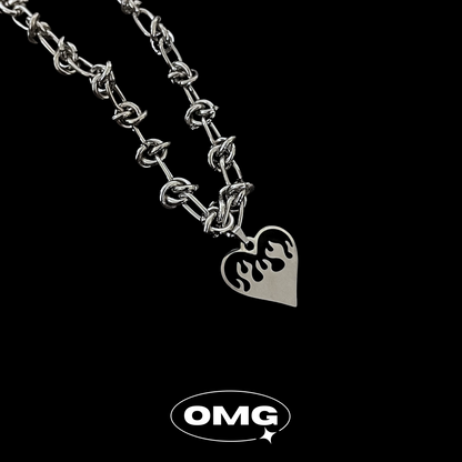 OMG - Flame of Love Men's Necklace