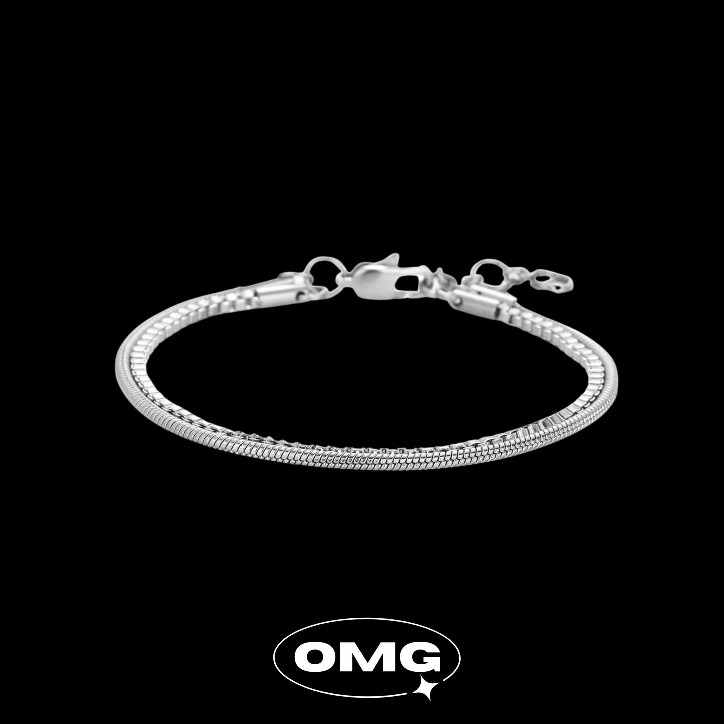 OMG - 幼身雙層蛇骨男士手鏈
