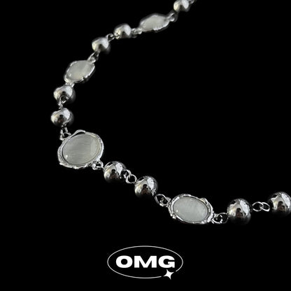 OMG - White Moonstone Men's Necklace